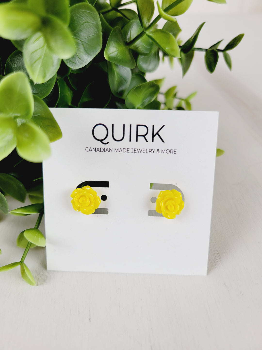 Quirk Handmade Jewelry,  Resin Flower Stud Earrings