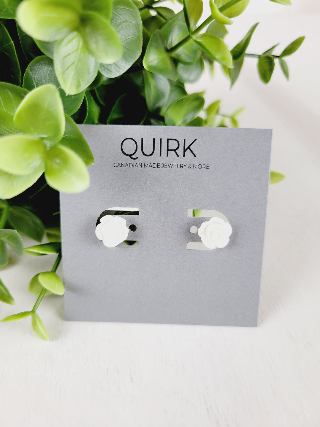 Quirk Handmade Jewelry,  Resin Flower Stud Earrings