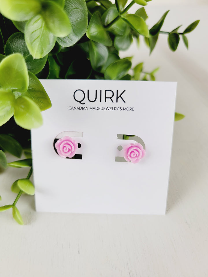 Quirk Handmade Jewelry,  Resin Flower Stud Earrings