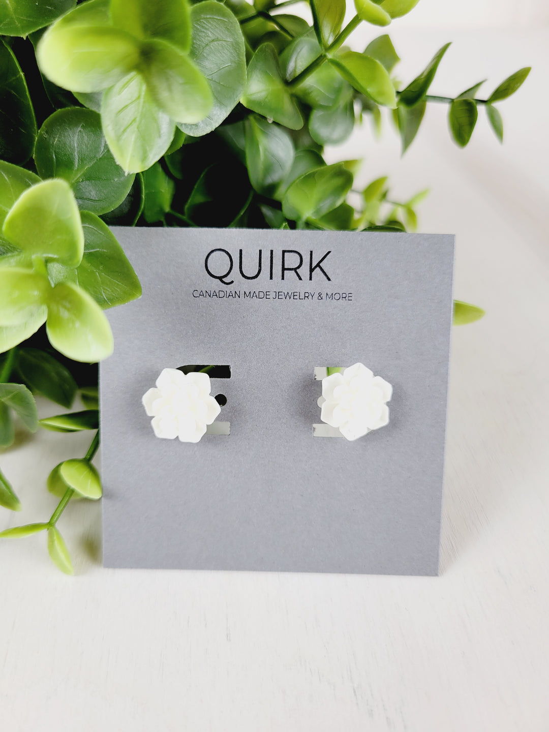 Quirk Handmade Jewelry,  Resin Flower Stud Earrings