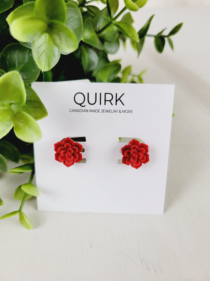 Quirk Handmade Jewelry,  Resin Flower Stud Earrings