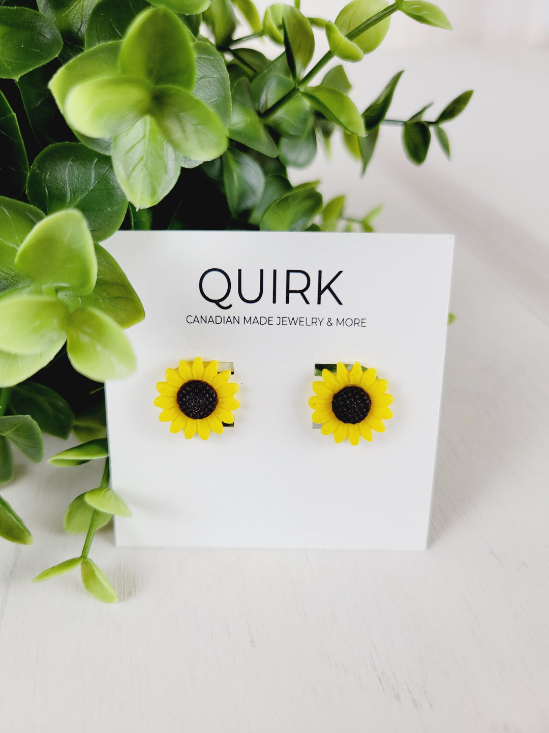 Quirk Handmade Jewelry,  Resin Flower Stud Earrings