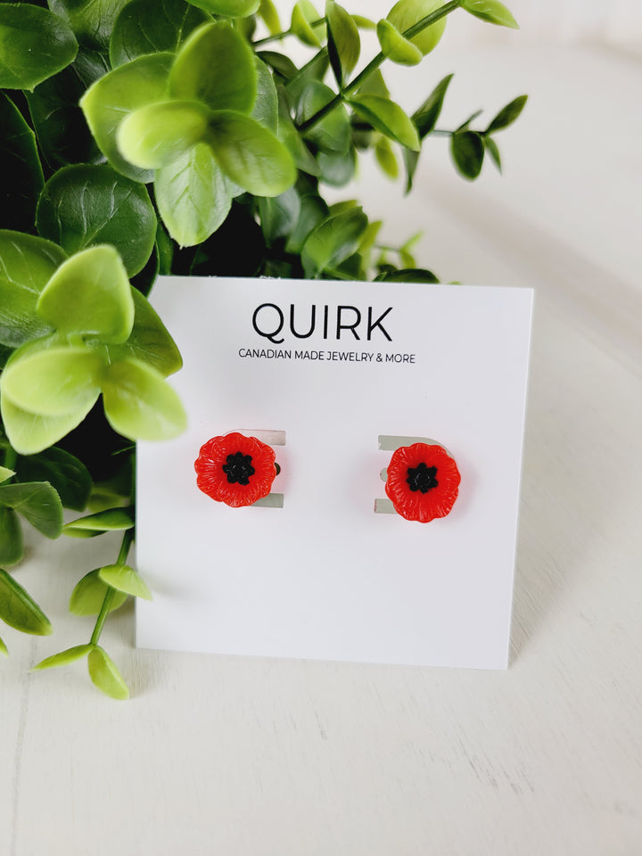 Quirk Handmade Jewelry,  Resin Flower Stud Earrings