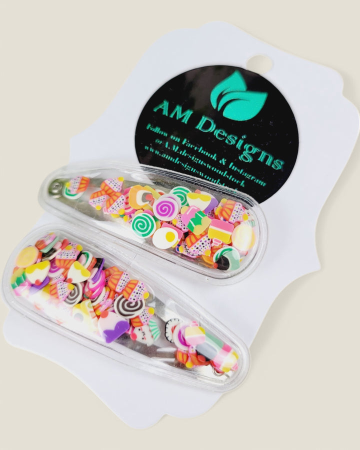 AM Designs Shaker Hair Clips