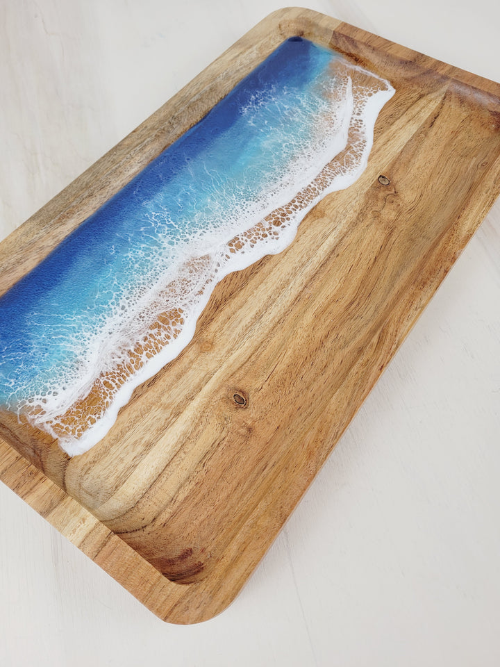 Kristi Scott Art, Wood & Resin Shoreline Trays