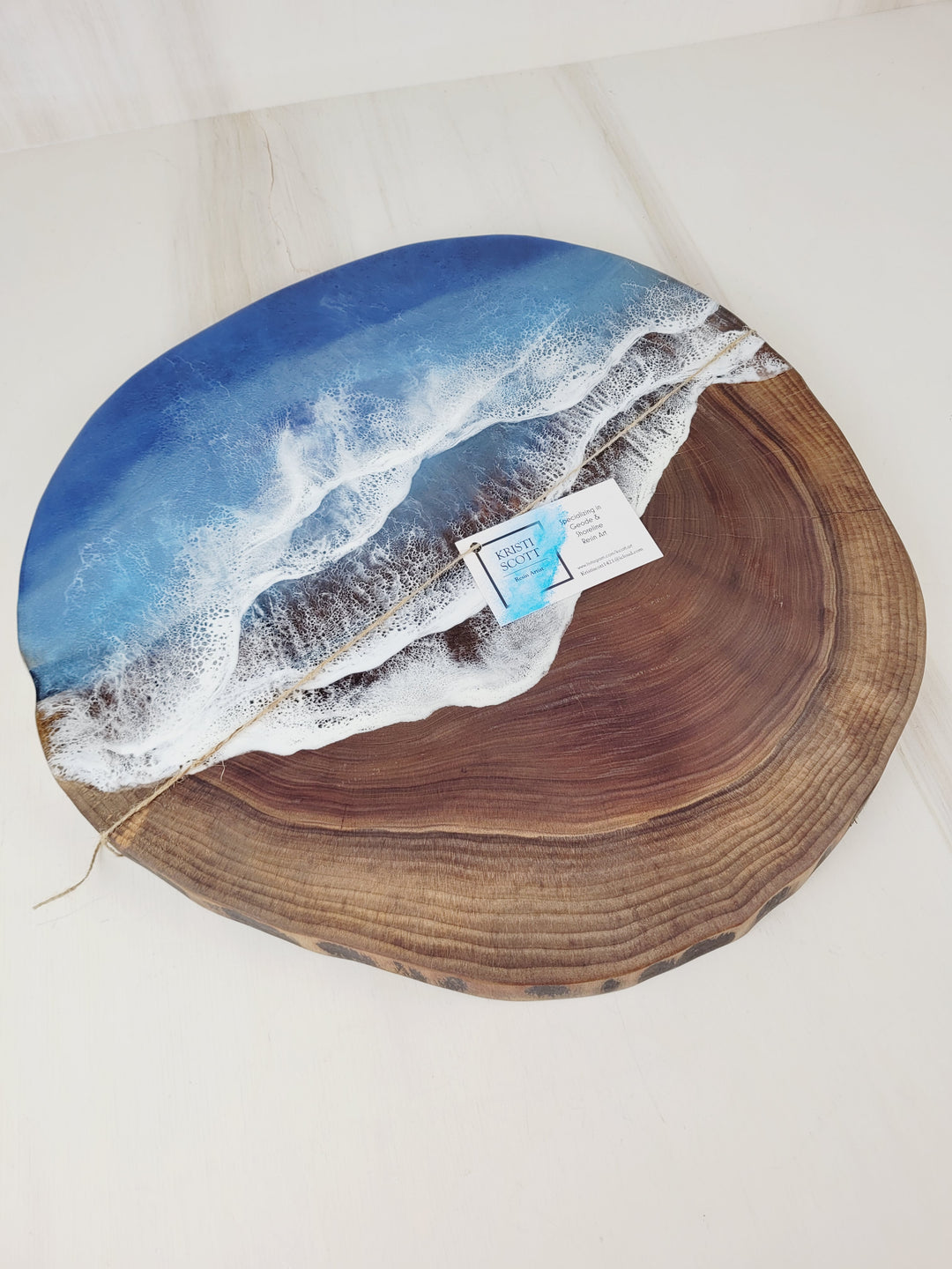 Kristi Scott Art, Resin Shoreline Charcuterie Boards