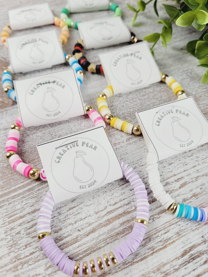 Creative Pear, Clay Bead Bracelets & Sets