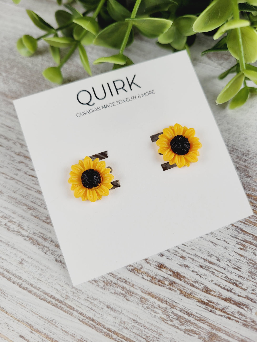 Quirk Handmade Jewelry,  Resin Flower Stud Earrings