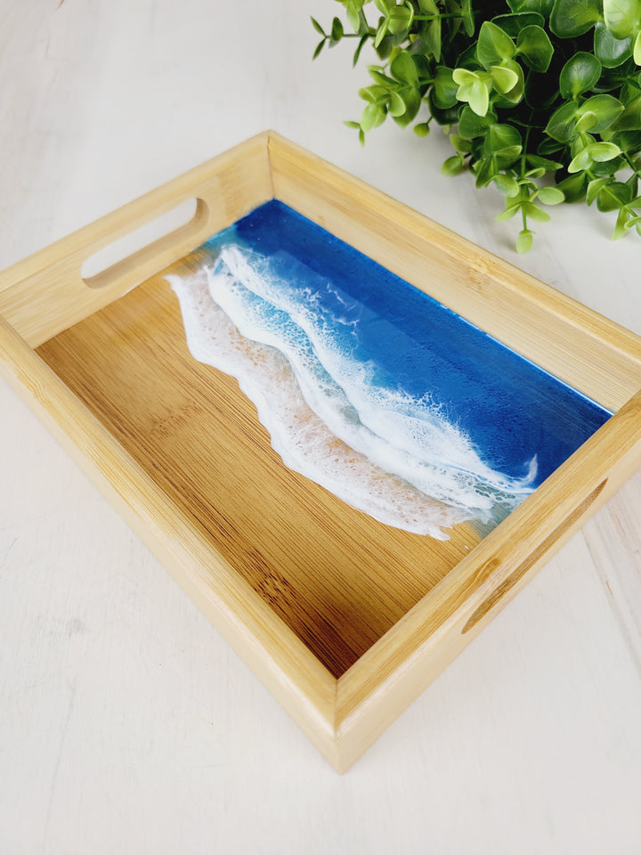 Kristi Scott Art, Wood & Resin Shoreline Trays