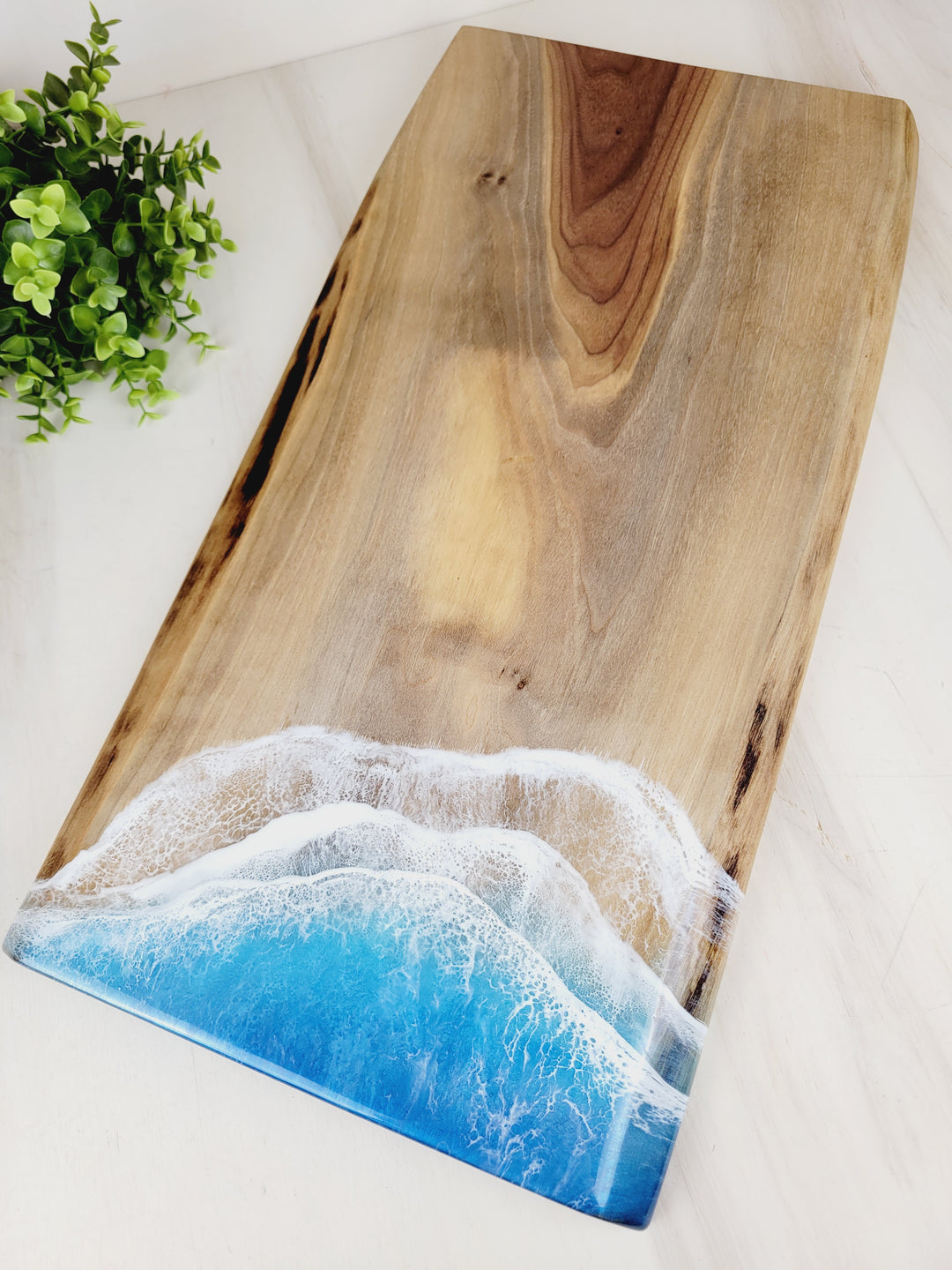 Kristi Scott Art, Resin Shoreline Charcuterie Boards