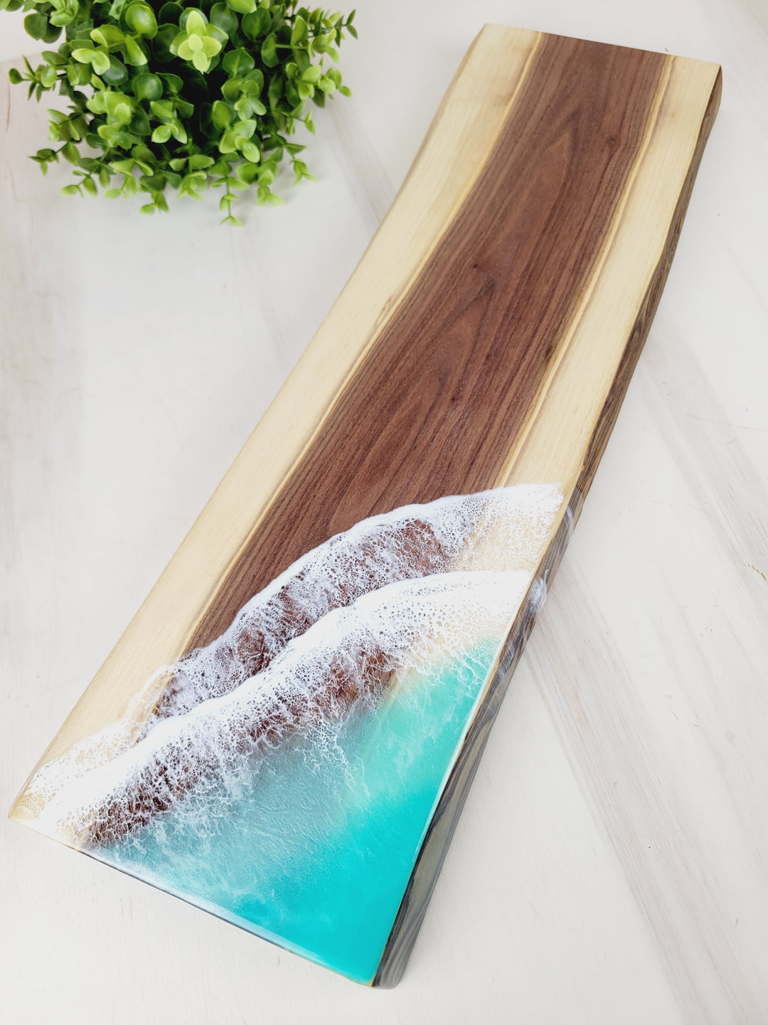 Kristi Scott Art, Resin Shoreline Charcuterie Boards