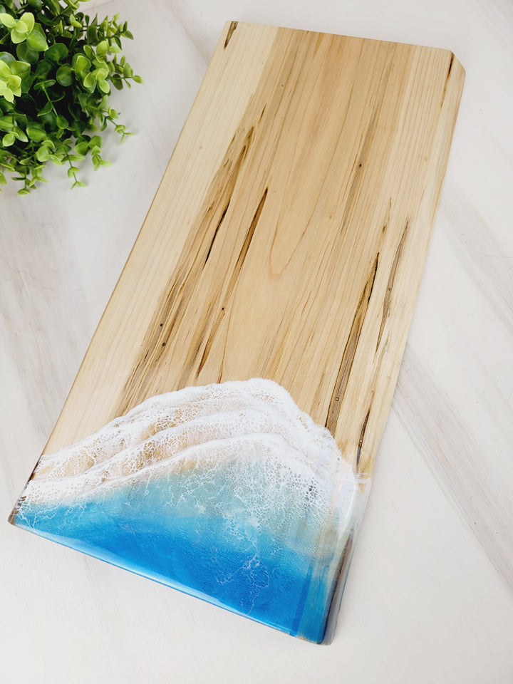 Kristi Scott Art, Resin Shoreline Charcuterie Boards