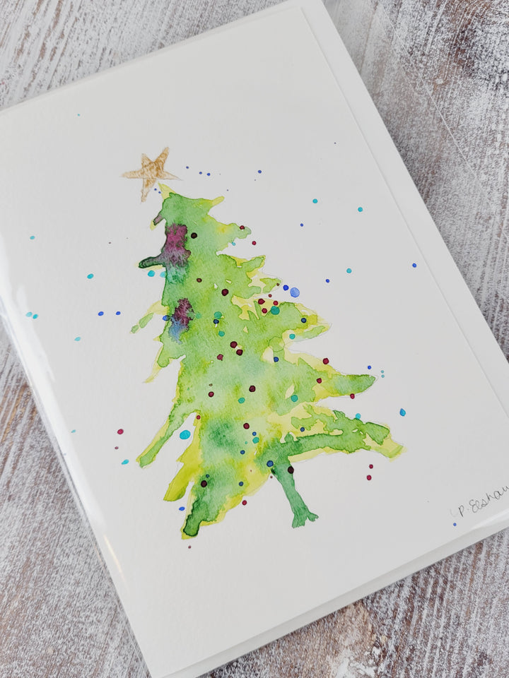 Original Art by Paige Elshaw, Watercolour Holiday Greeting Cards