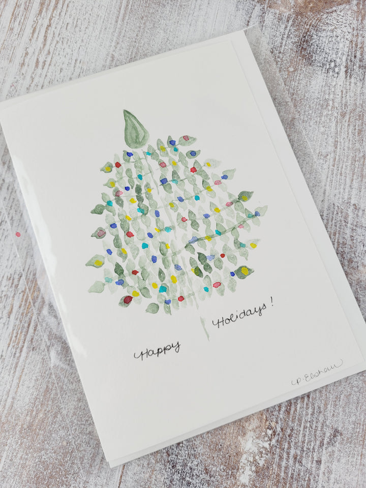 Original Art by Paige Elshaw, Watercolour Holiday Greeting Cards