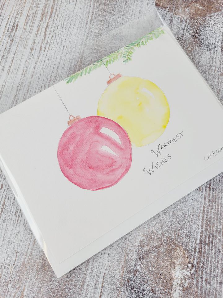 Original Art by Paige Elshaw, Watercolour Holiday Greeting Cards