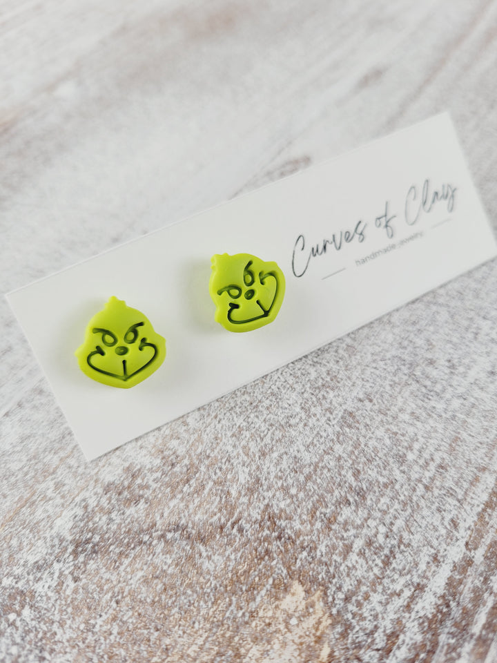 Curves of Clay, Holiday Stud Earrings