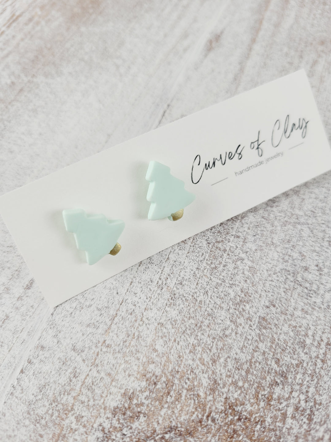 Curves of Clay, Holiday Stud Earrings