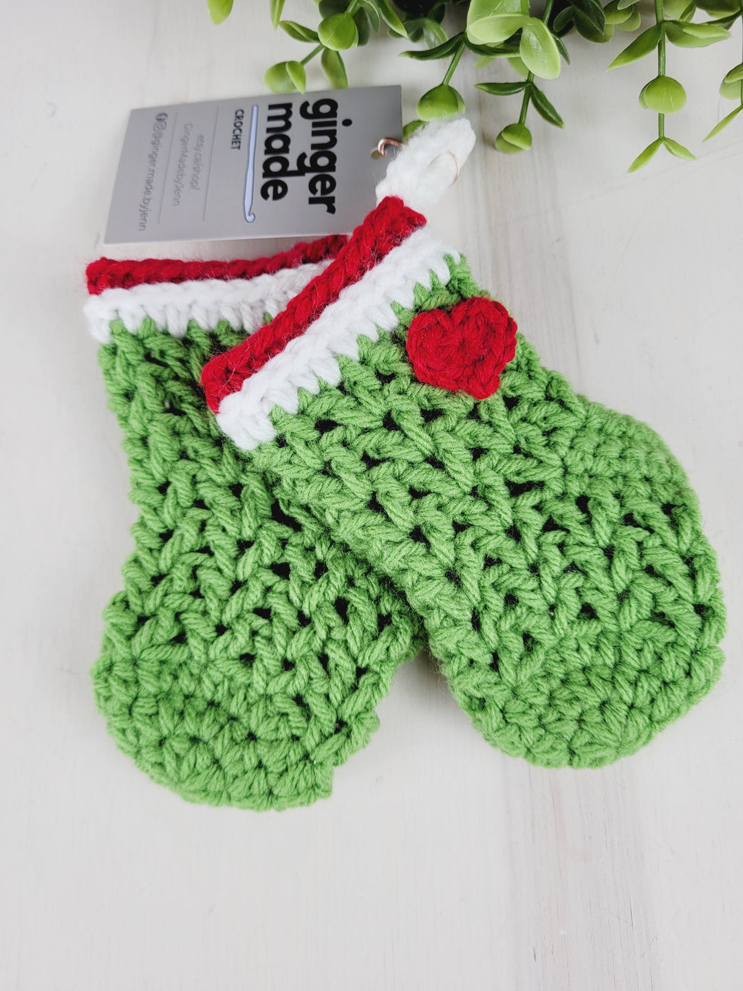 Ginger Made By Jenn, Crochet Gift Card Holder Stockings (Set of 2)