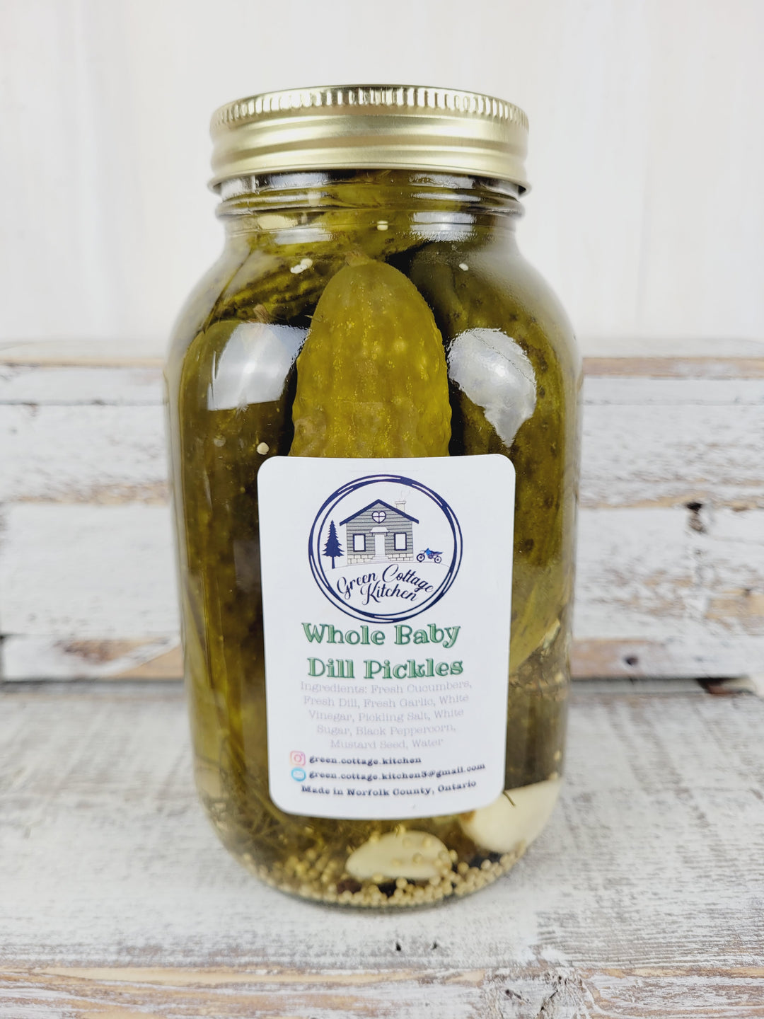 Green Cottage Kitchen, Dill Pickles (Regular, Spicy or Extra Garlic)