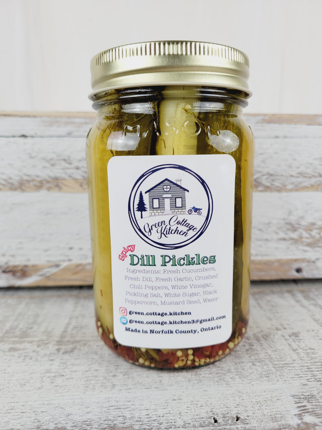 Green Cottage Kitchen, Dill Pickles (Regular, Spicy or Extra Garlic)