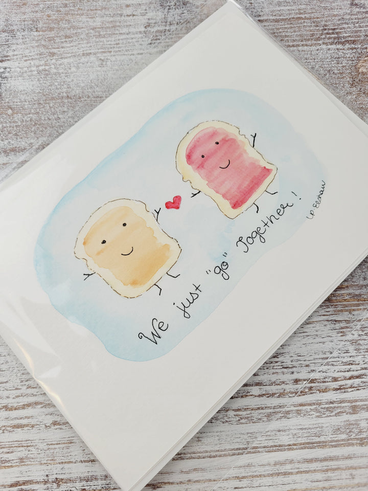 Original Art by Paige Elshaw, Valentines Watercolour Greeting Cards (5x7)