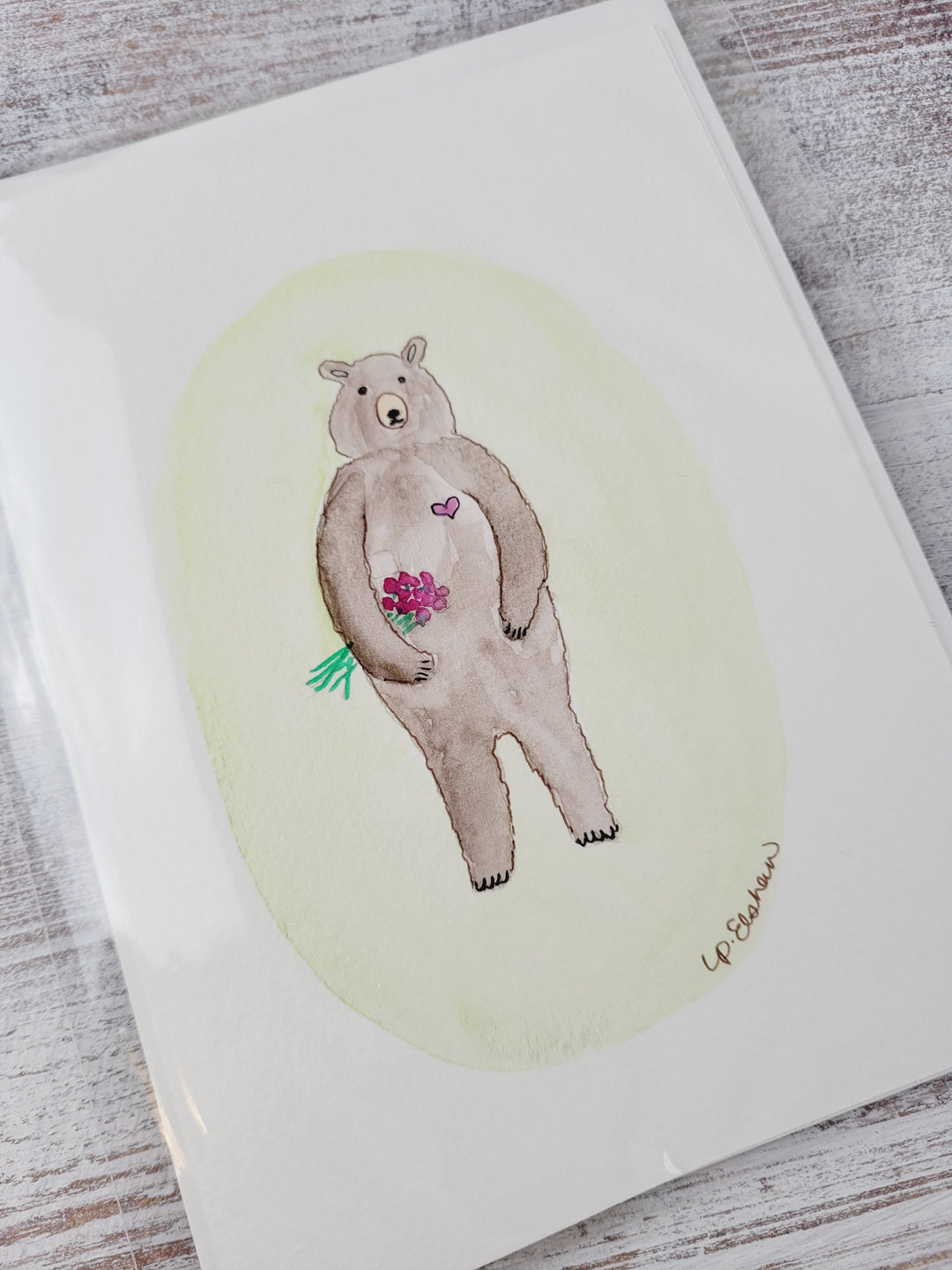 Original Art by Paige Elshaw, Valentines Watercolour Greeting Cards (5x7)