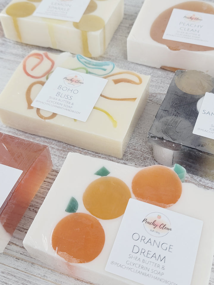 Peachy Clean Bath & Body, Shea Butter Soap Bars