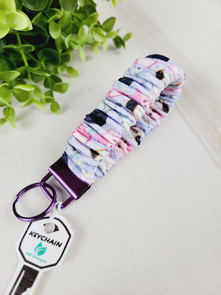 AM Designs Keychain Scrunchie Fob