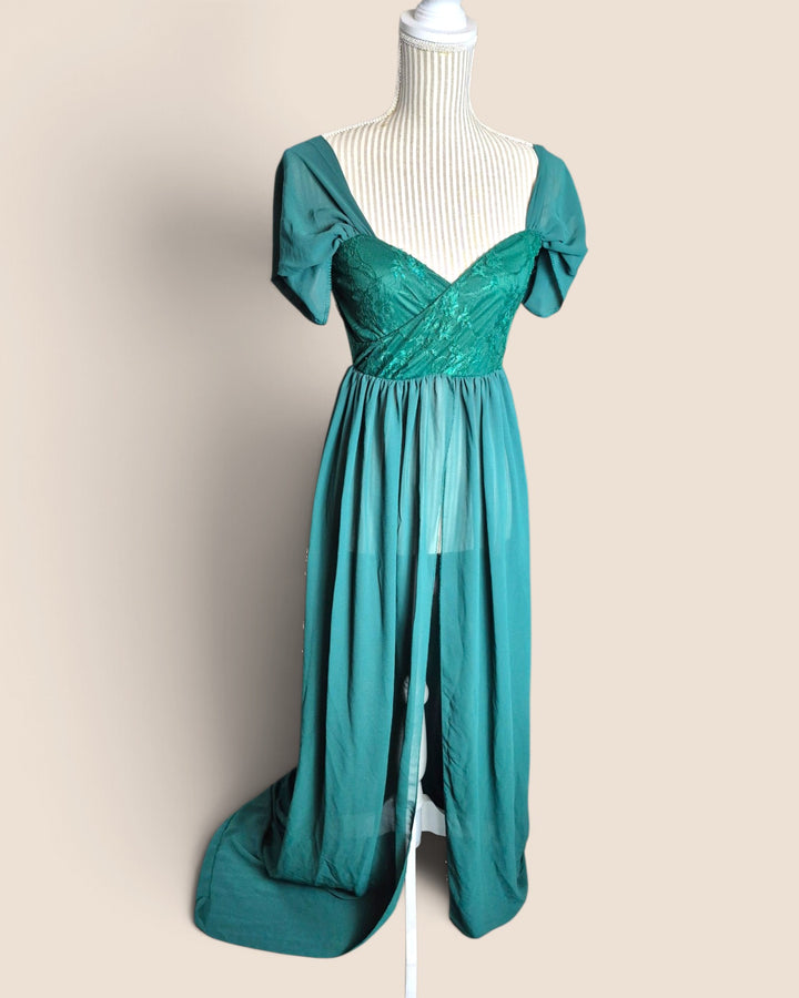 Pre-Loved Emerald Green Sheer Dress Ladies Small | Betty’s Marketplace