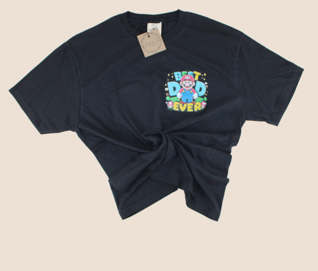June & Co Designs, Mario Best Dad Premium Adult Tees