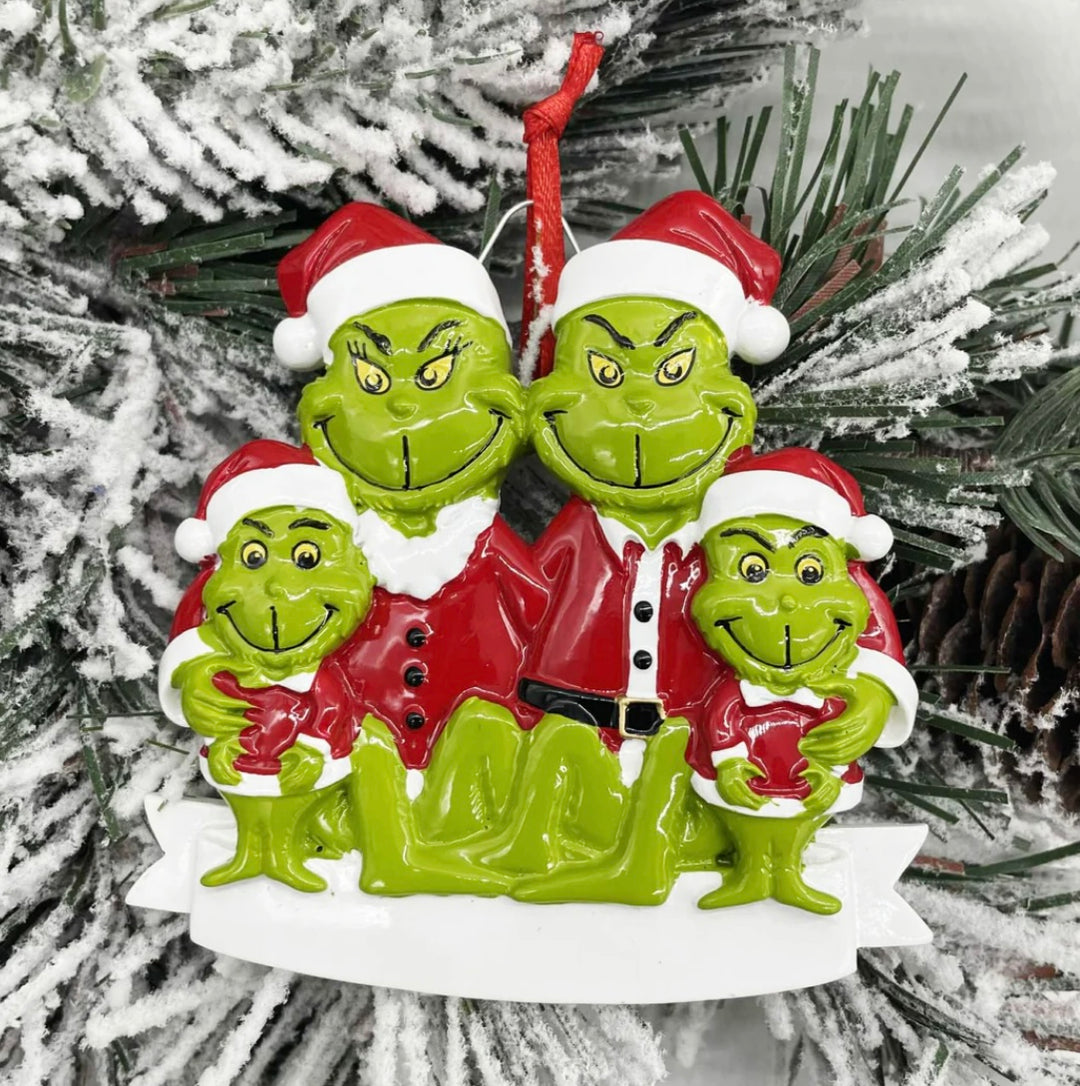 Lindsay's Creations, Ceramic Personalized Ornaments - Grinch