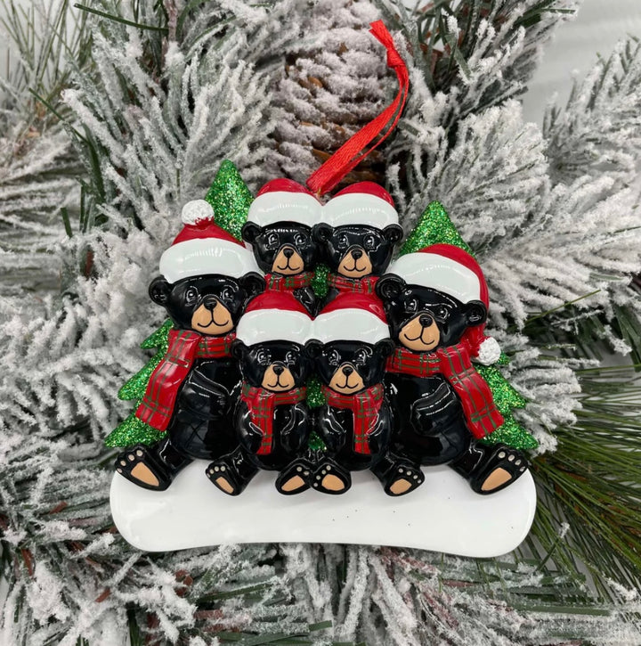 Lindsay's Creations, Ceramic Personalized Ornaments - Black Bears