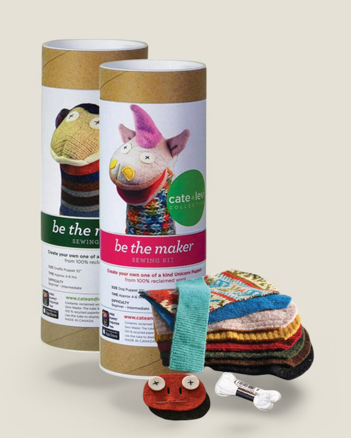 Cate & Levi, Be The Maker Upcycled Wool Puppets DIY Kits