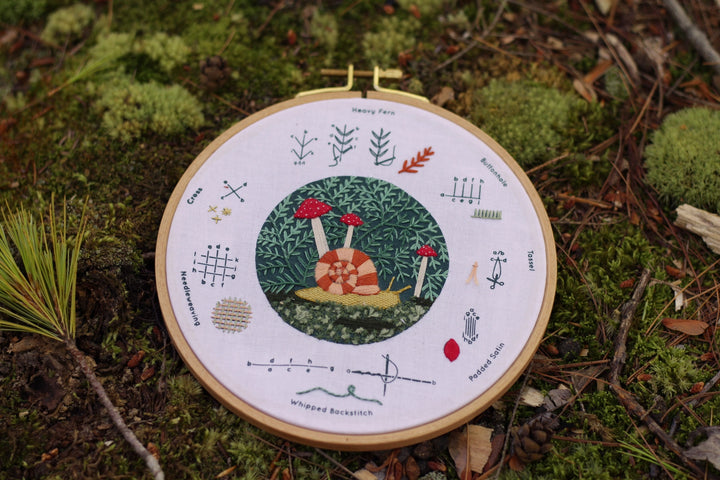 Kiriki Press, DIY Embroidery Kit - Forest Floor Hoop