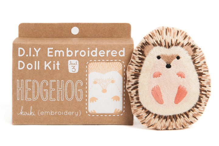 Kiriki Press, DIY Embroidered Doll Kit - Hedgehog