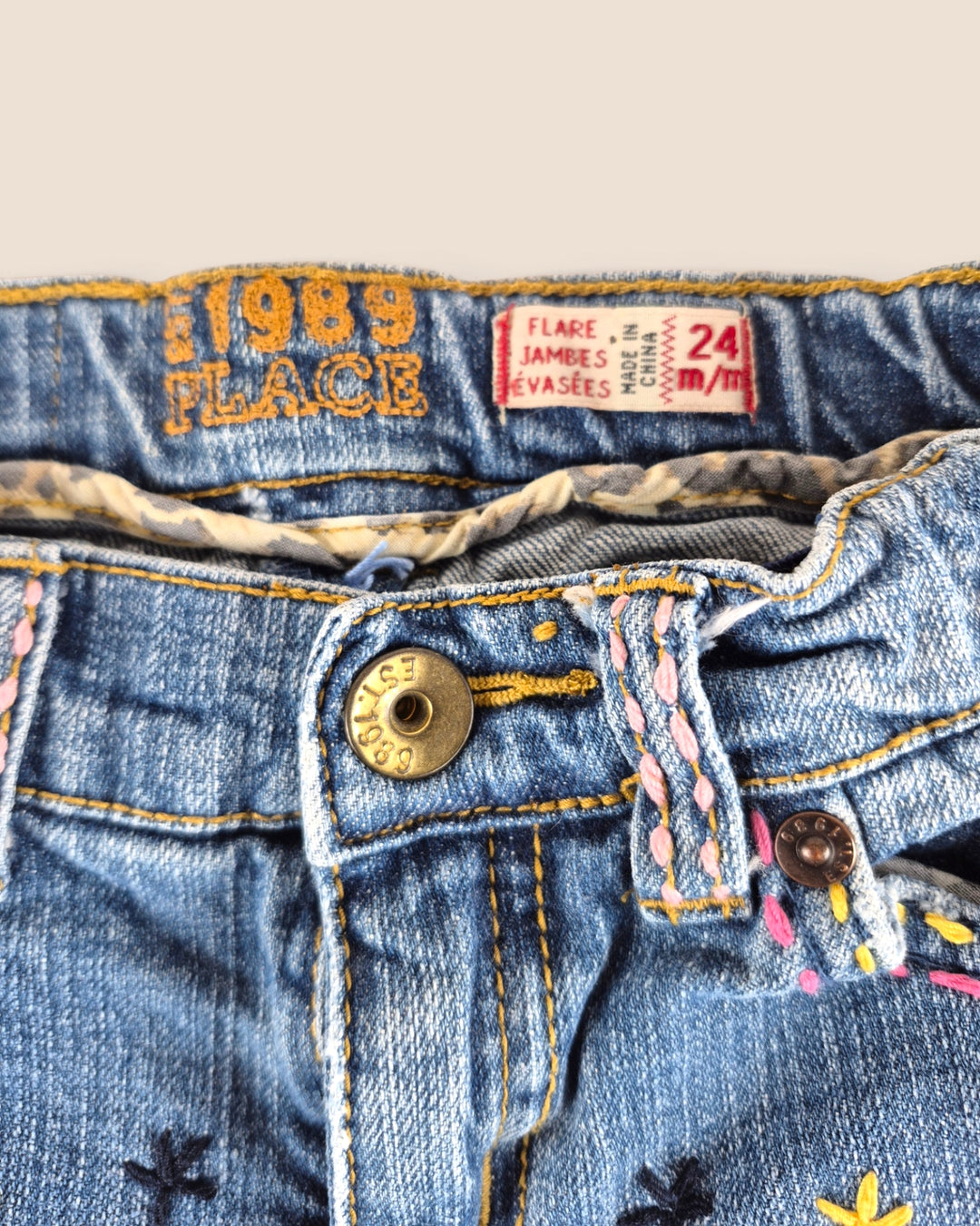 Pre-Loved Children's Place Embroidered Jeans Girls 2Y | Betty’s Marketplace