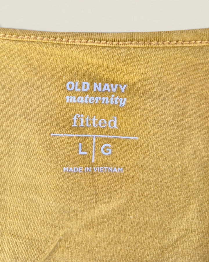 Pre-Loved Old Navy Maternity Yellow T Shirt Ladies Large | Betty’s Marketplace