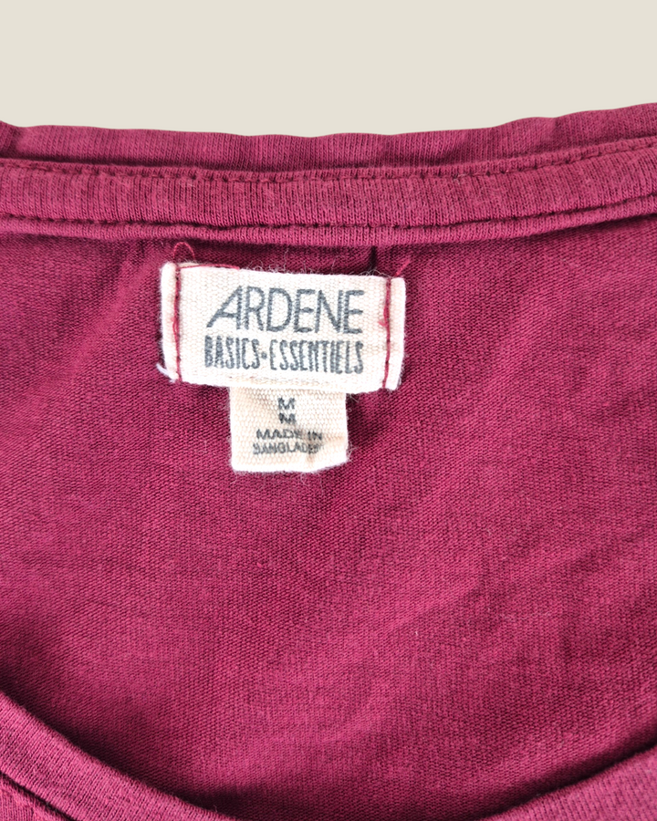Pre-Loved Ardene Burgundy T Shirt Ladies Medium | Betty’s Marketplace