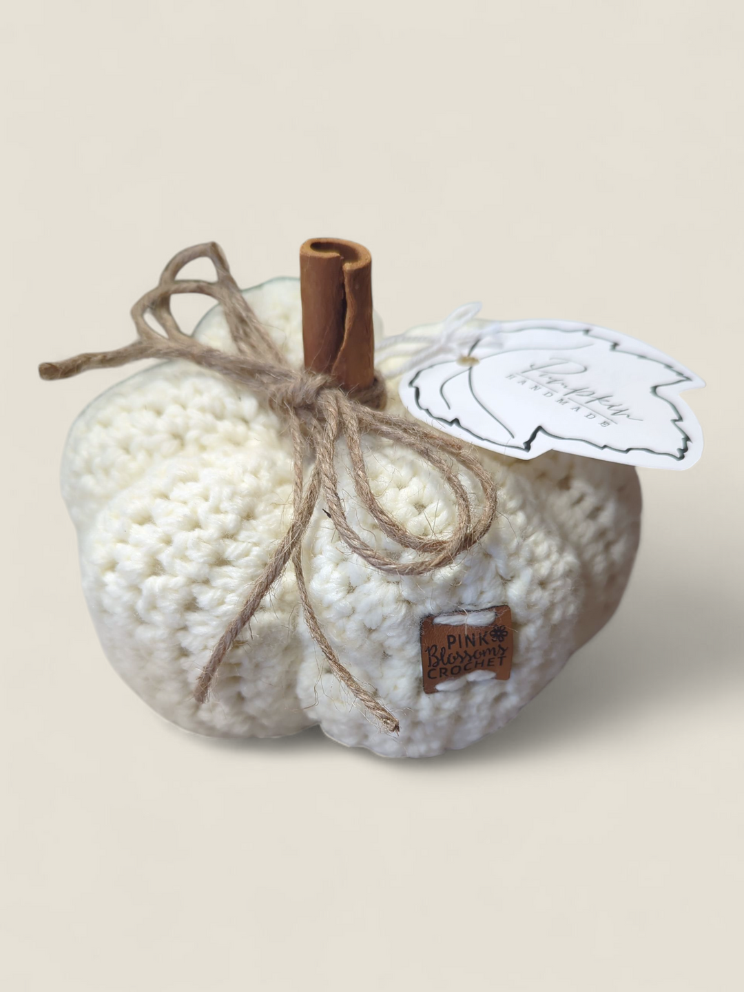 Pink Blossom Crochet, Handmade Crochet Pumpkin Decor