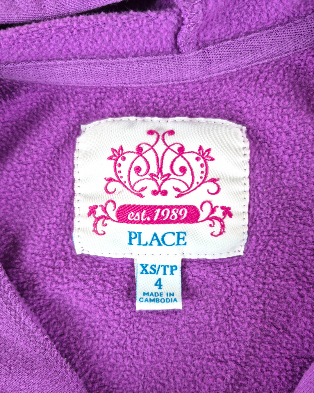 Pre-Loved Children's Place Purple "Awesome" Hoodie Girls 4Y | Betty’s Marketplace