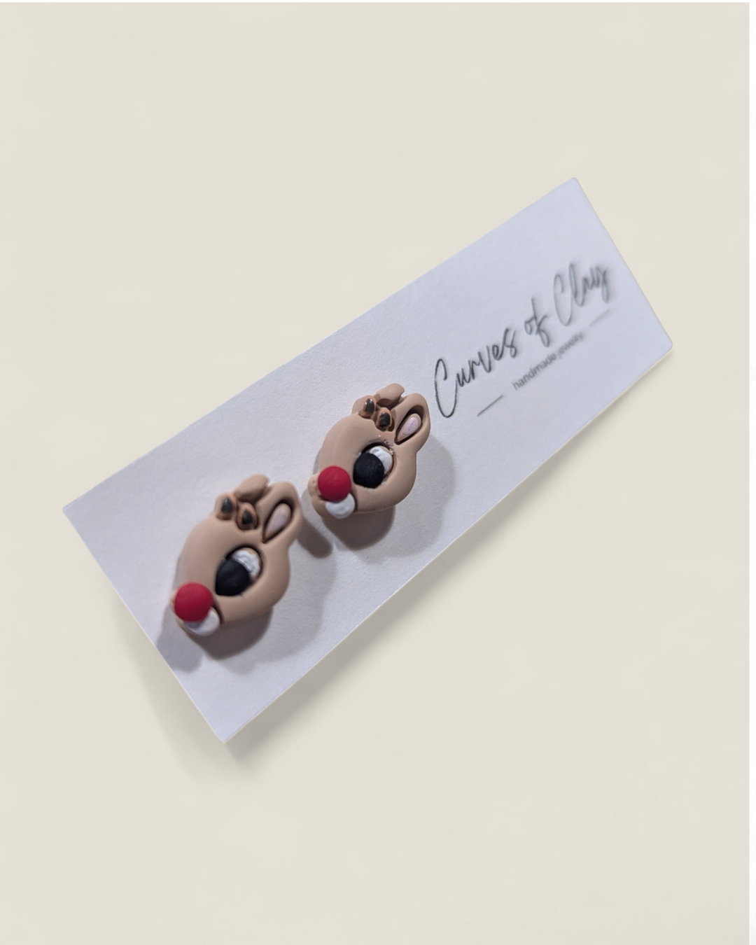 Curves of Clay, Holiday Stud Earrings