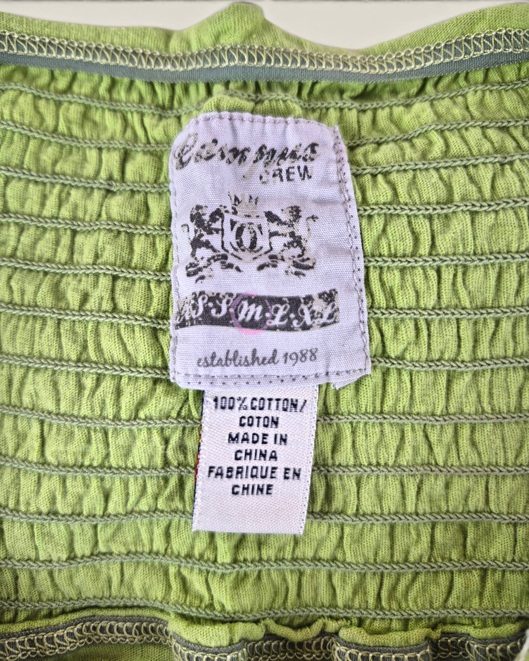 Pre-Loved Campus Crew Green Strapless Top Ladies Approx Medium | Betty’s Marketplace