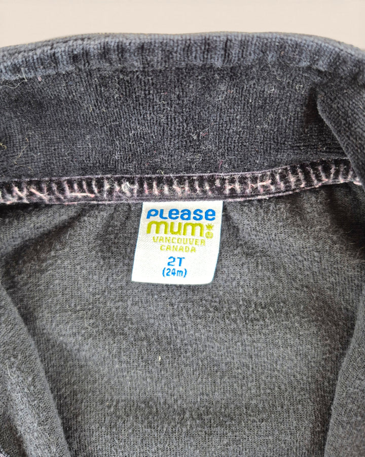 Pre-Loved Please Mum Black Velour Sweater Girls 2Y | Betty’s Marketplace