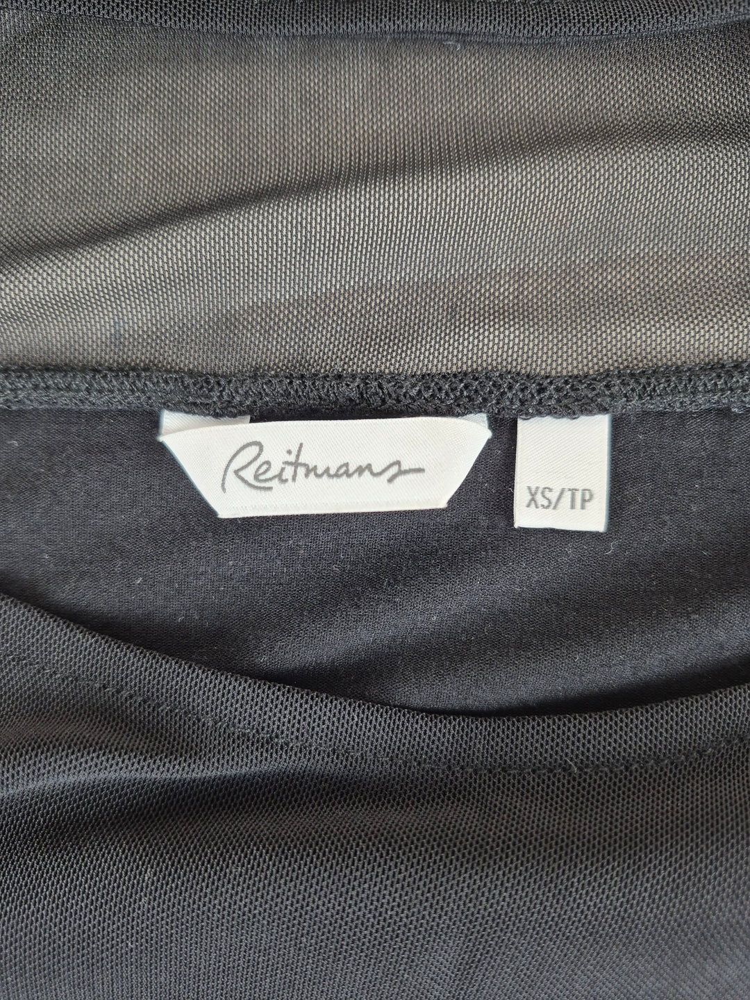 Pre-Loved Reitmans Black Sheer Sequined Top Ladies XS | Betty’s Marketplace