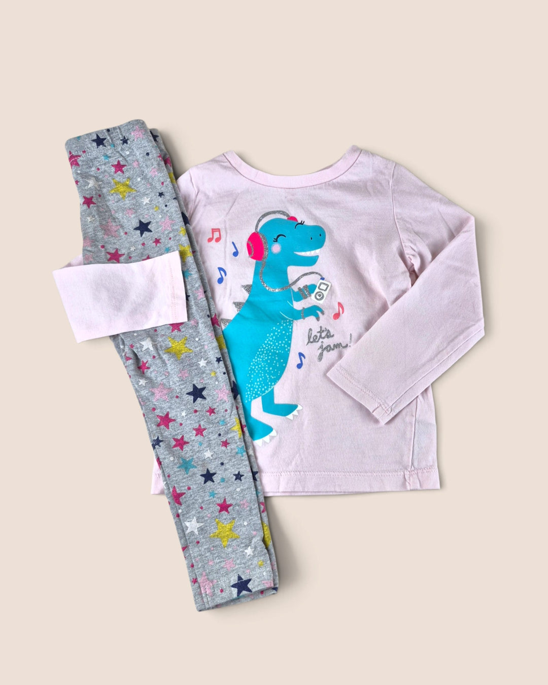Pre-Loved Carter's "Let's Jam" Dinosaur Outfit Girls 3Y | Betty’s Marketplace