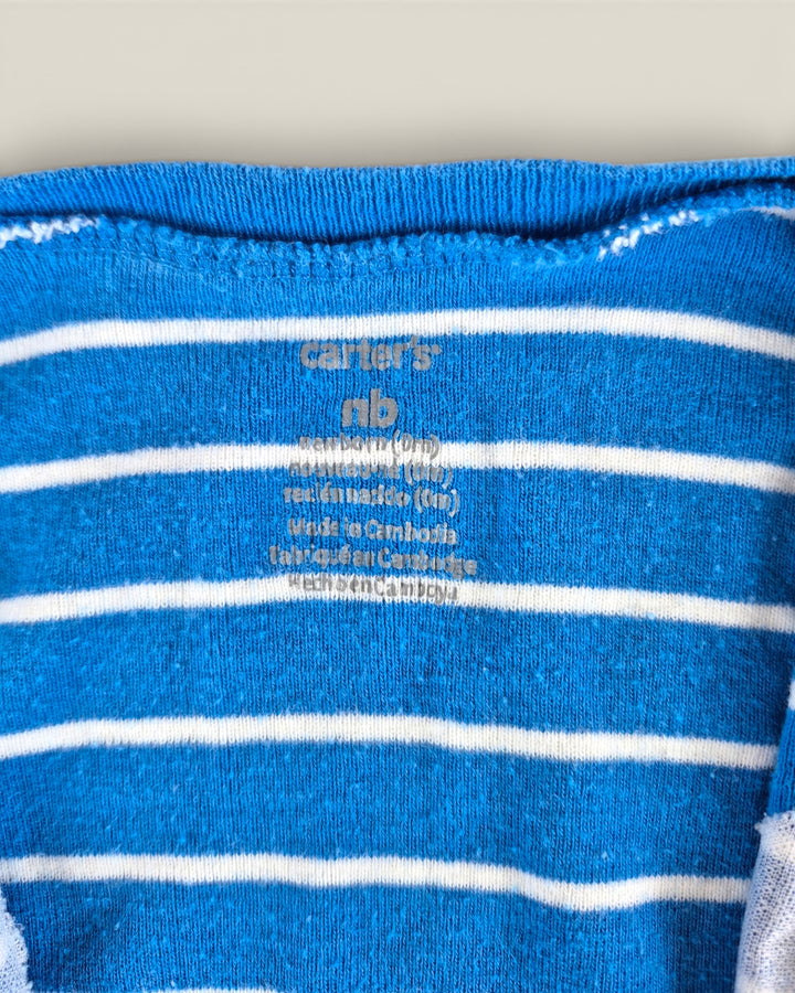 Pre-Loved Carter's Striped Whale Footies NB | Betty’s Marketplace