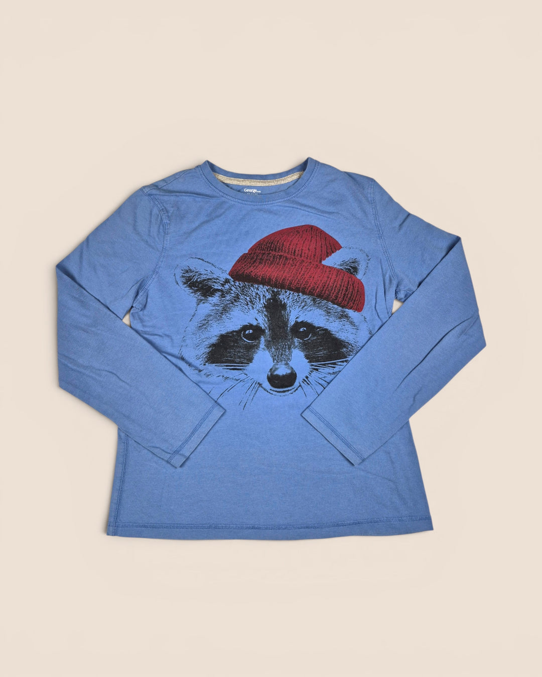 Pre-Loved George Long Sleeve Raccoon Top Boys 14-16Y | Betty’s Marketplace