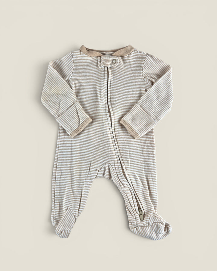 Pre-Loved Carter's Tan Striped Footies NB | Betty’s Marketplace