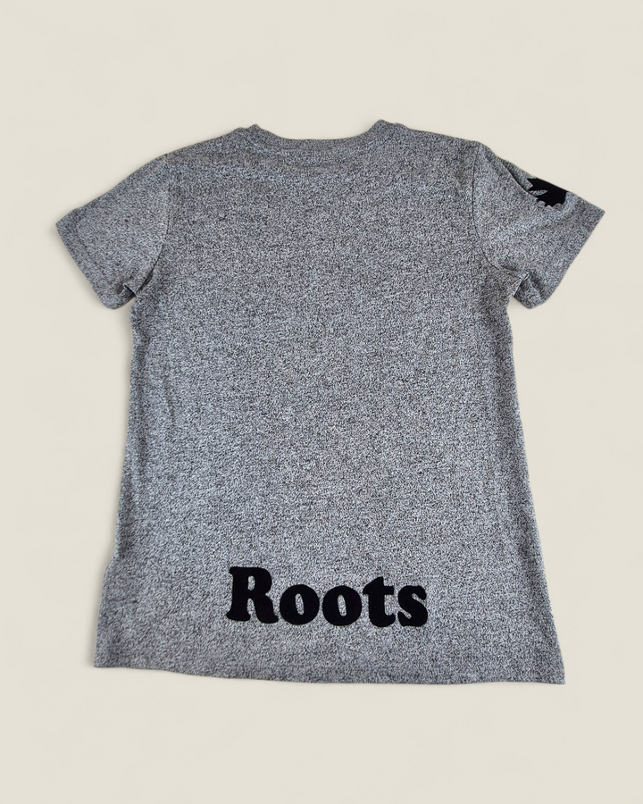 Pre-Loved Roots Soft Grey Tee Ladies XS | Betty’s Marketplace