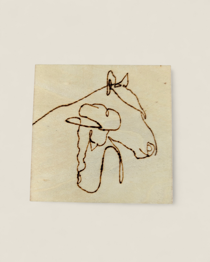 Marked In Wood, Wood Burnt Cork Backed Coasters